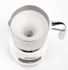 5 in 1 pearl white electric milk foam LED touch control 0.4L/13.5oz cold foam 360Â°, rotating base detachable cold and hot foam and steamer SUS304
